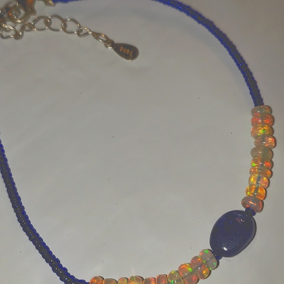 925 stamped tanzanite / yellow priced opal Ethiopian bracelet 💛 - Picture 9 of 9